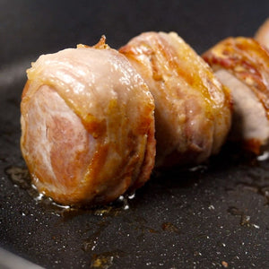 Bocconcini di Filettuccio di Suino Nero di Calabria con pancetta