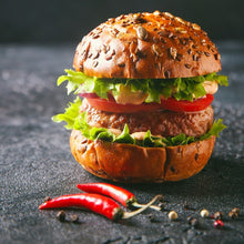 Carica l&#39;immagine nel visualizzatore di Gallery, Mini-hamburger di Suino Nero di Calabria alla &#39;Nduja piccante
