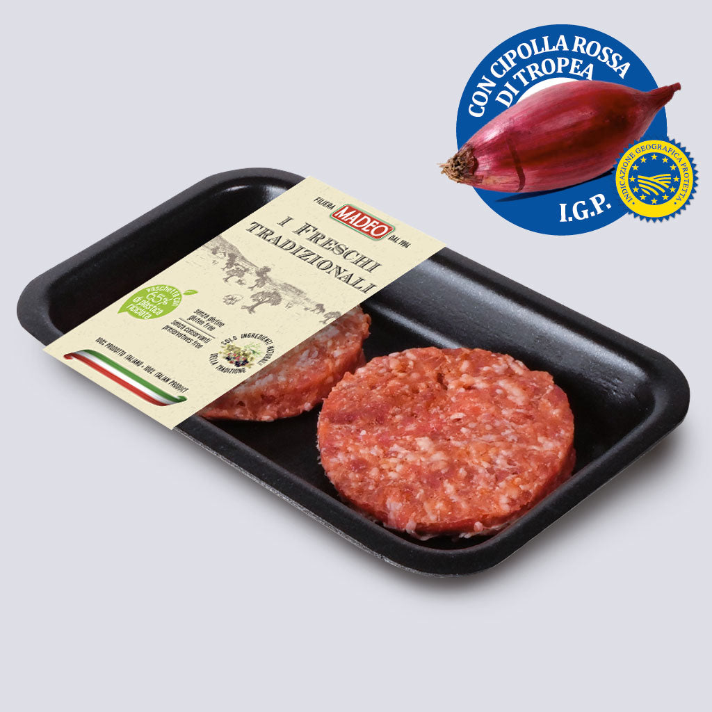 Hamburger con cipolla rossa di Tropea Calabria IGP
