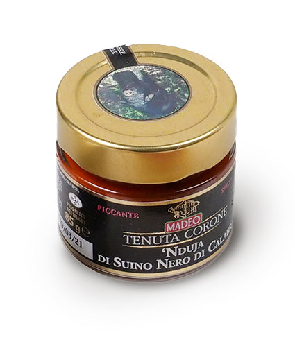 'Nduja di Suino Nero di Calabria piccante in vasetto