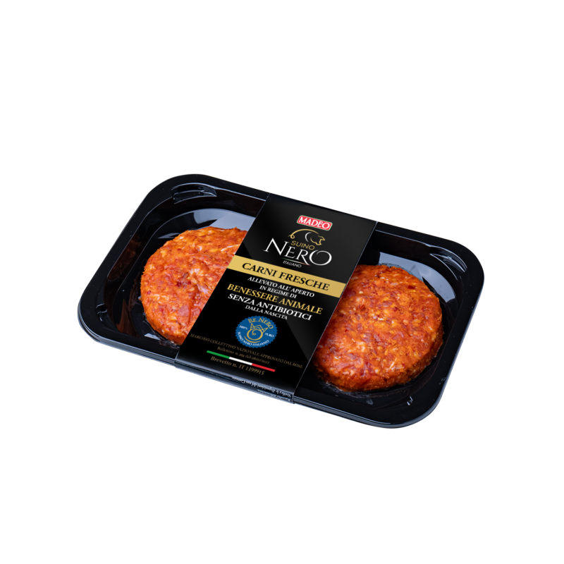 Hamburger di Suino Nero di Calabria alla 'Nduja piccante