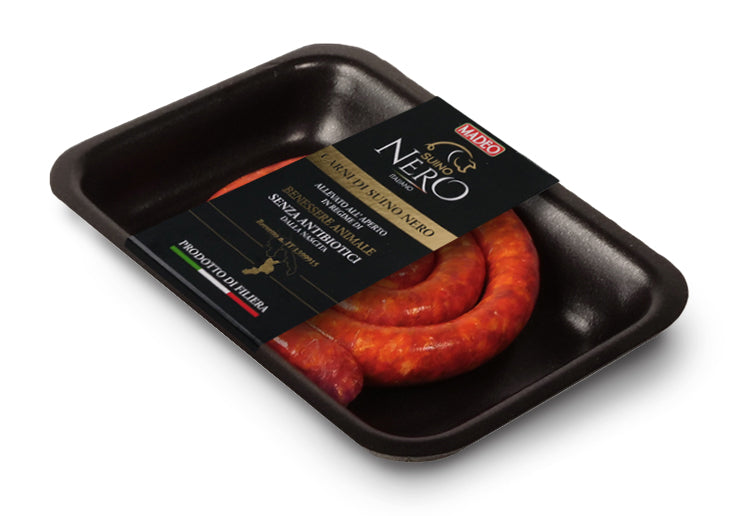 Salsiccia fresca di Suino Nero di Calabria piccante a spirale