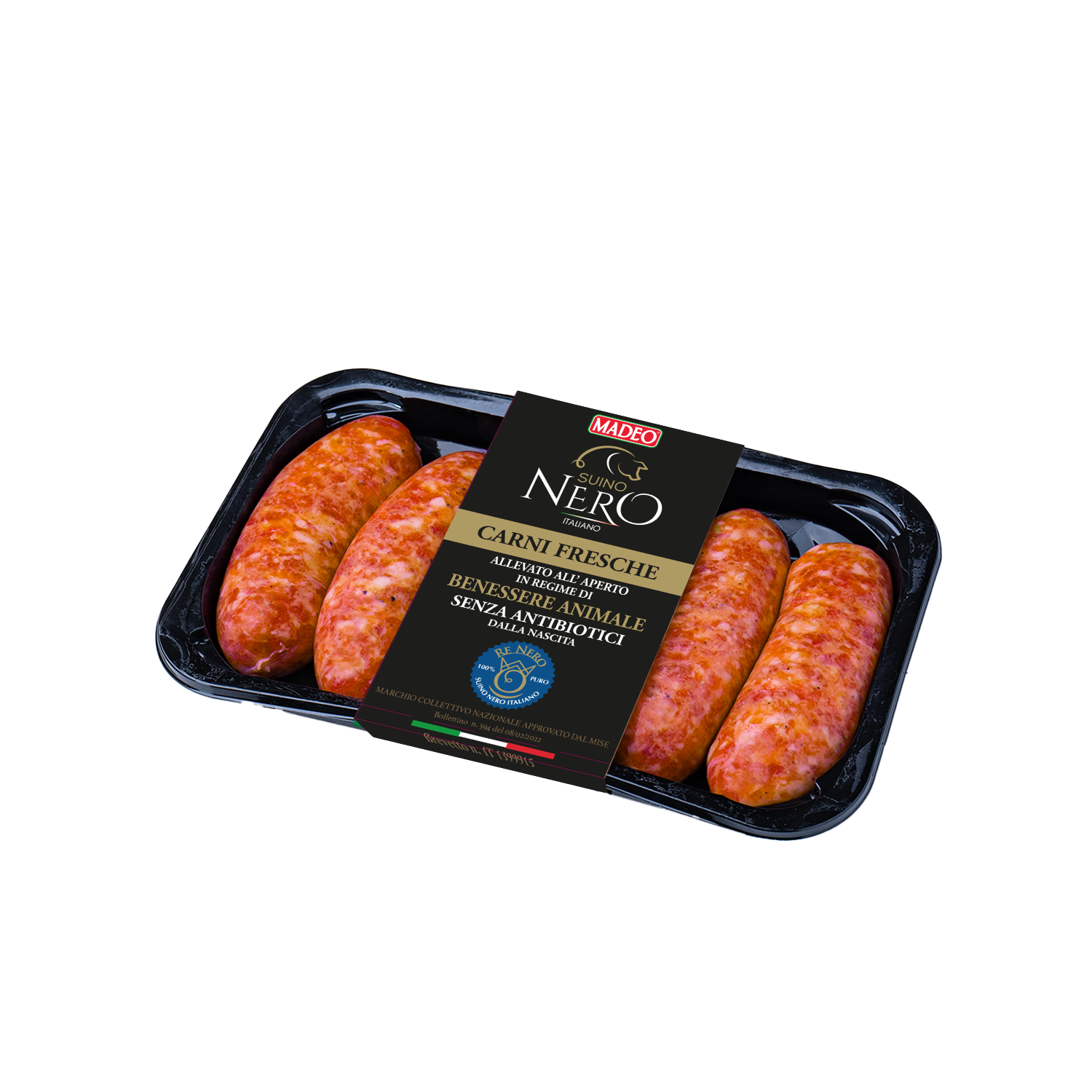 Salsiccia fresca piccante di Suino Nero di Calabria