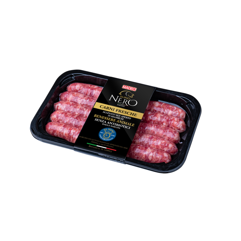 Striscioline di salsiccia dolce di Suino Nero di Calabria