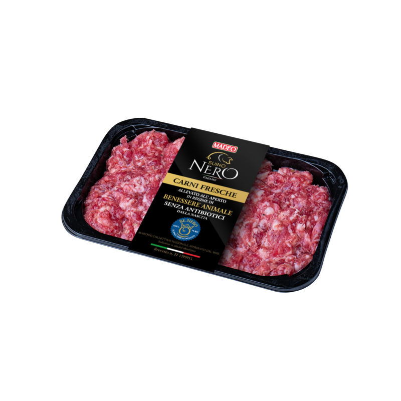 Impasto di salsiccia dolce di Suino Nero di Calabria