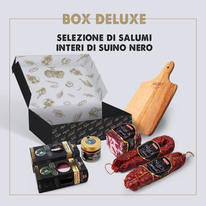 Box DELUXE Selezione di salumi interi di Suino Nero di Calabria 1,635 kg